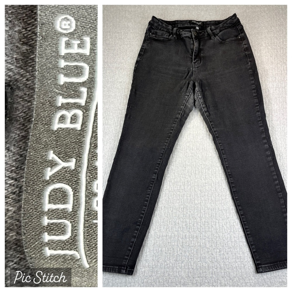 Judy Blue Black Denim Dress Jeans Jeggings‎ Women 13/31(29X28) high-rise tapered